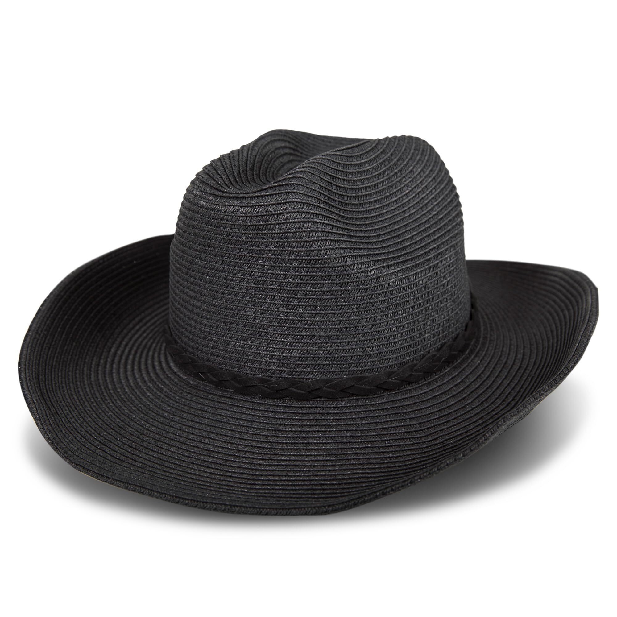 1613 Women's Cowboy Hat | Western Woven Wide Brim Adjustable Breathable